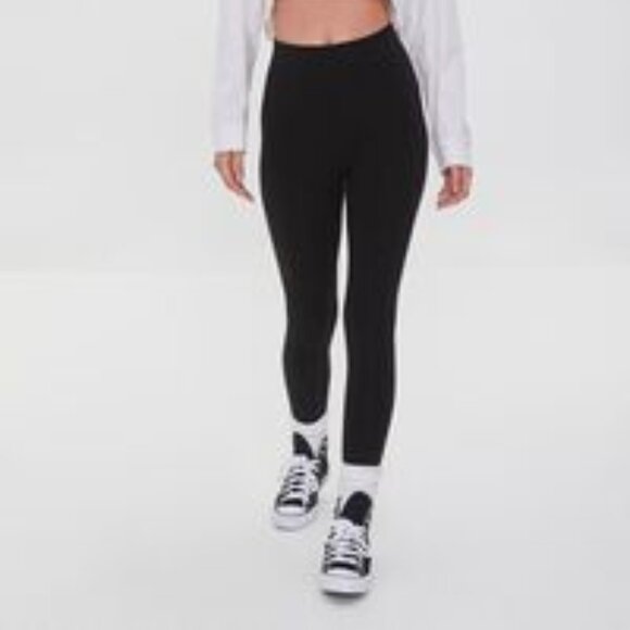 NEW Forever 21 black leggings - Picture 1 of 4